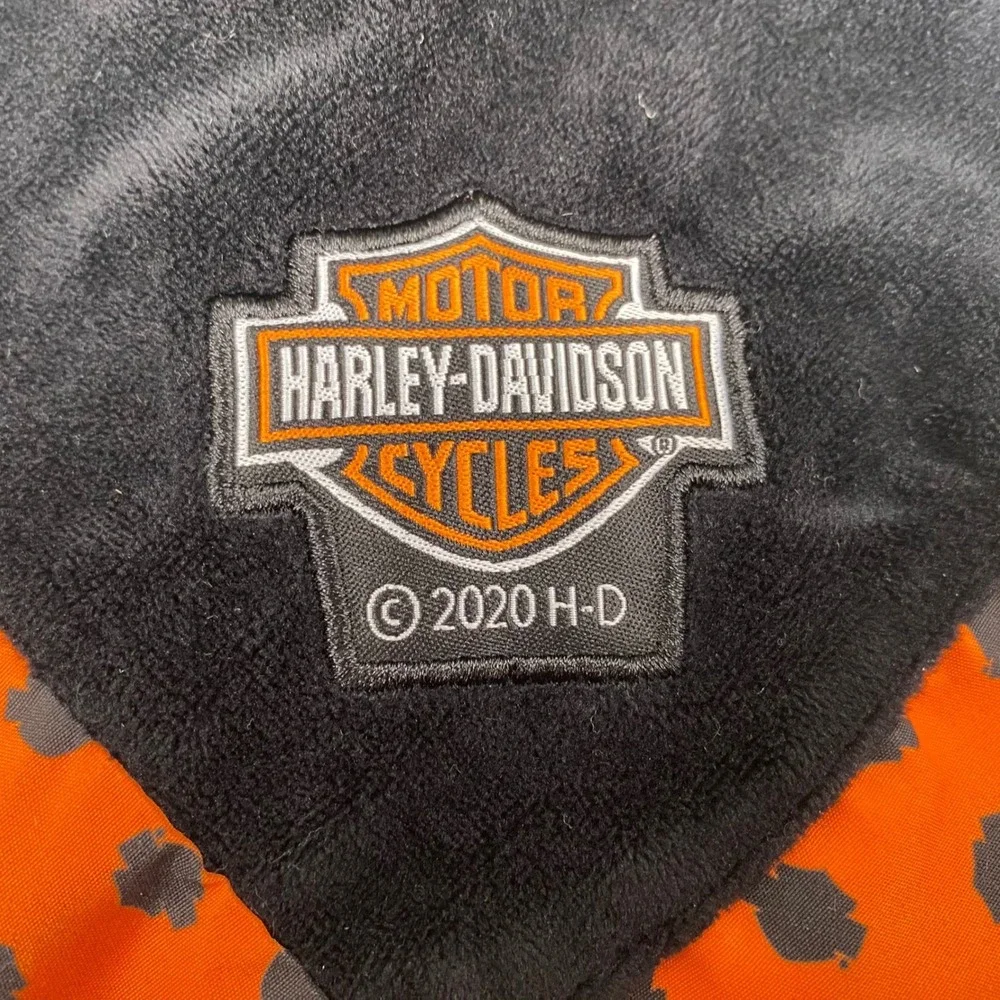 Harley-Davidson Baby Puppy Dog Security Blanket Lovey Black Orange 2020 WP602‎